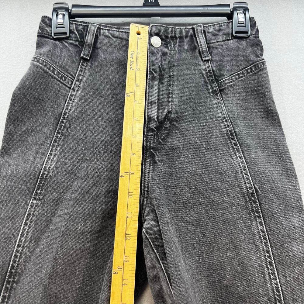 We The Free Jeans Women's 26 (2) Black Ultra Flare Wide Leg Boho Preppy Witchy - Picture 11 of 13